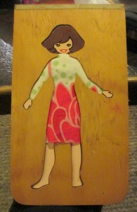 Vintage fashion template toy made from wood